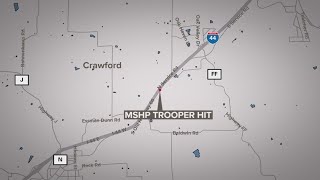 MSHP trooper struck by vehicle, seriously injured in Crawford County