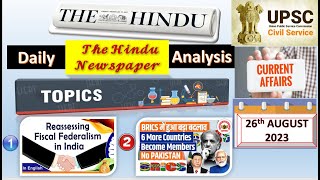 26th  August 2023 | TheHindu Newspaper Editorial Discussion || Baji Rao IAS Academy ||