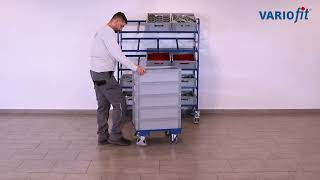 VARIOFIT Steel Dolly for Euro Containers with EasySTOP Brake Cap:250kg