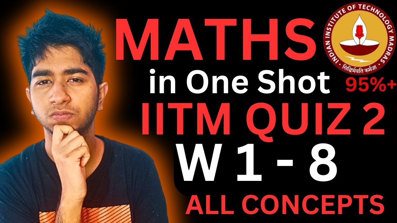 Maths 1 Week 1-8 in One Shot For Quiz 2 |All Concepts & Formulas ...
