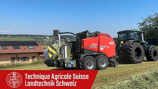 Kuhn VBP 7160 baler-wrapper combination with Opticut 33 cutting unit