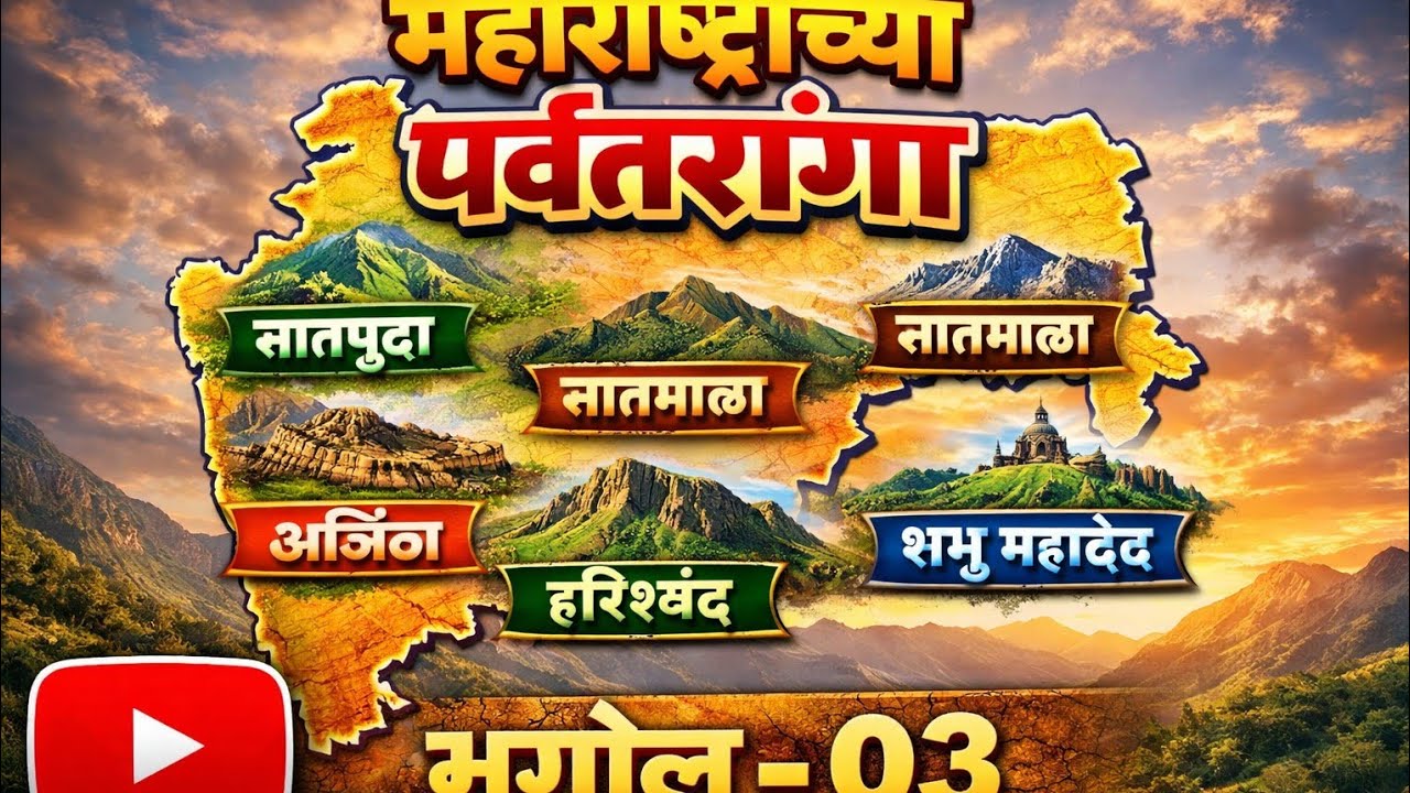 MPSC महाराष्ट्रातील संपूर्ण पर्वतरांगा भूगोल - 03 Target 2026