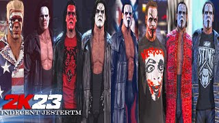 WWE 2K23 - Evolution of Sting From 1988 to 2023! w/ Theme Songs and Graphics! - WWE 2K23 Mods