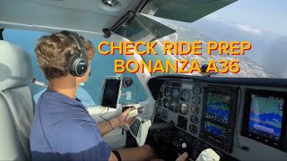 CHECK RIDE PREP!! Steep turns, Short Field landings, A36 Bonanza