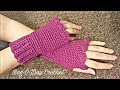 Crochet Fingerless gloves Wristers #TUTORIAL #155 Bagoday Crochet