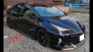 50系プリウス　モデリスタ専用　サイドメッキモール取付