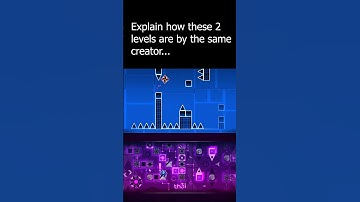 Explain how these 2 levels are by the same creator #geometrydash #memes #cringe