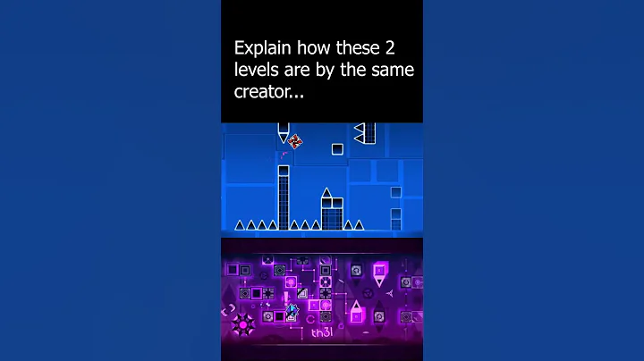 Explain how these 2 levels are by the same creator #geometrydash #memes #cringe