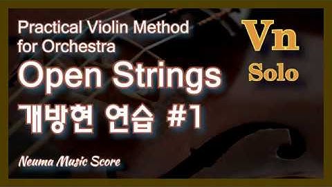 오케스트라 합주를 위한 바이올린 연습곡 #1 개방현 연습곡1 / Practical Violin Method for Orchestra 1 - Open Strings & Rhythm
