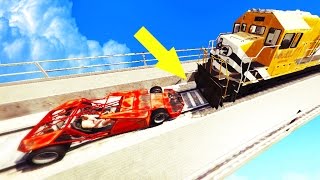 GTA 5 - CAN A RAMP CAR FLIP A TRAIN? || TREVORS REVENGE