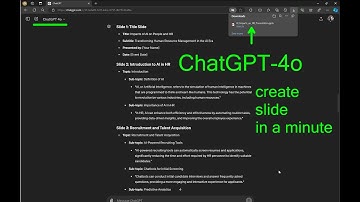 ChatGPT 4o  สร้างเนื้อหา และไฟล์ PowerPoint Slide ในไม่ถึงนาที