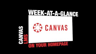 Week at a Glance in Canvas