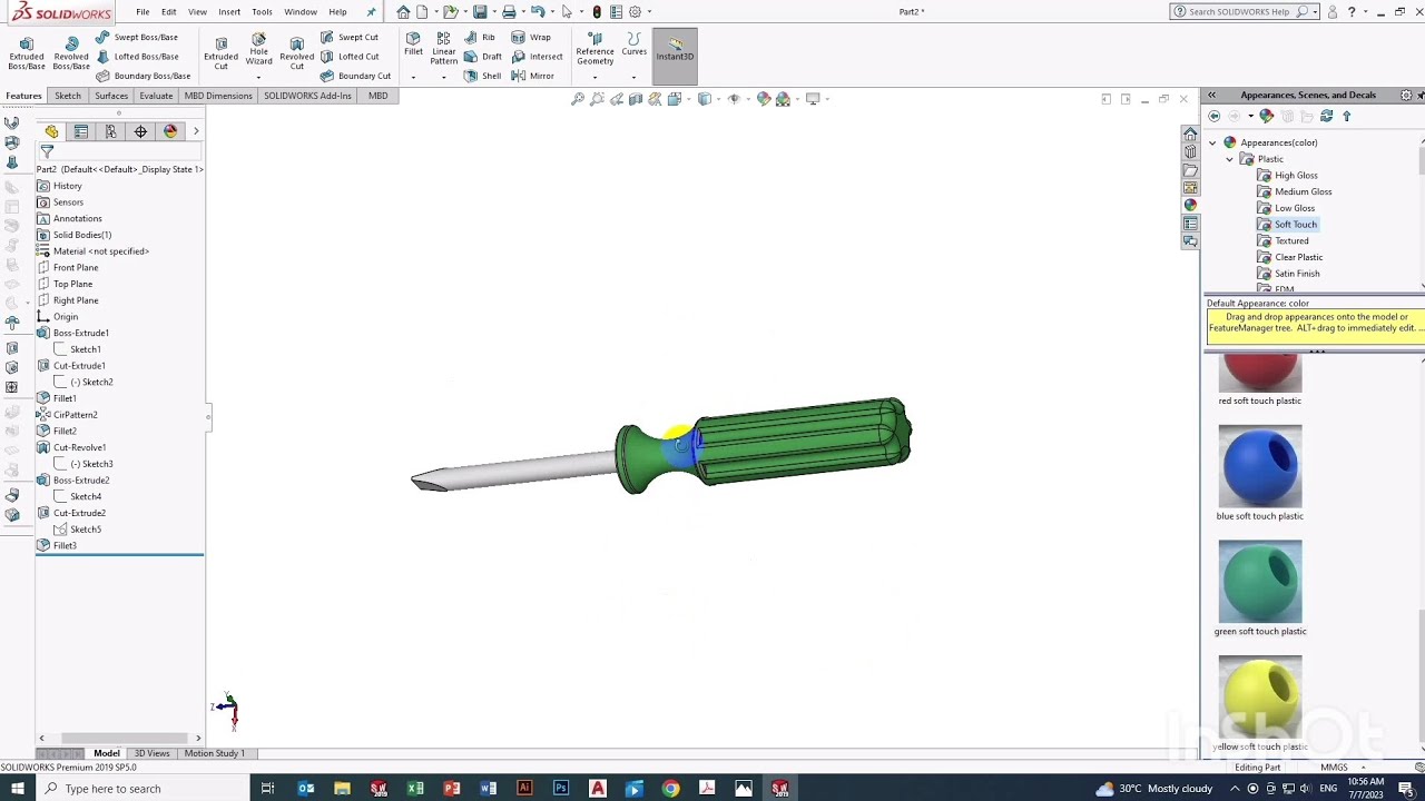 Solidworks screw driver Design