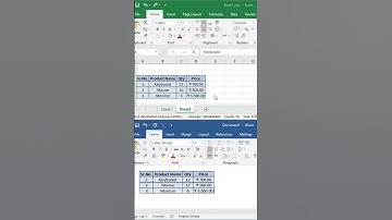 Data Link Between Excel to Word | Link Data Between Excel to Word | #shorts | #short