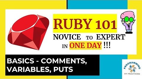 Ruby 101 : Basics - Comments, Variables, Puts - Novice to Expert in ONE Day