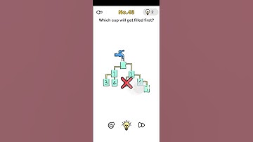 Brain out Level-43 ।।which cup will get filled first?।।