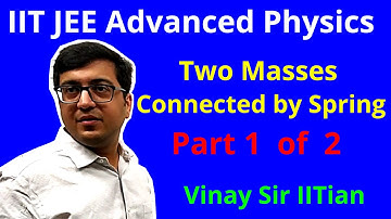 SHM of Two Masses connected by Spring Reduced Mass | IIT JEE Advanced Physics | Vinay Sir IITian
