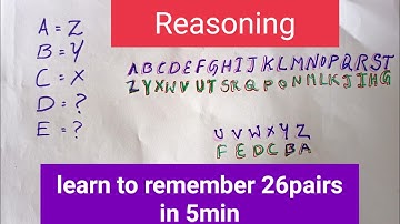 Arithmetic and reasoning| alphabet opposite pairs | aptitude | coding and decoding IBPS SSC CGL exam