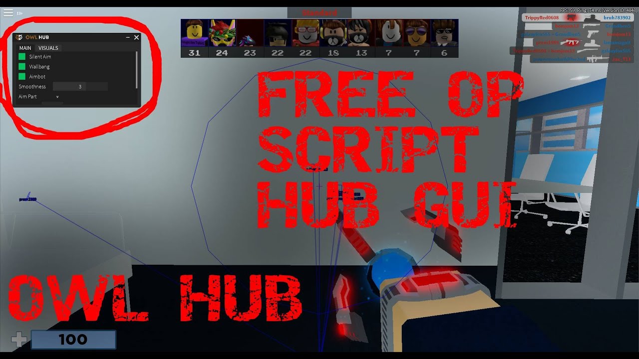 Op Free Script Hub Gui With 36 Games Owl Hub Youtube - owl hub roblox games