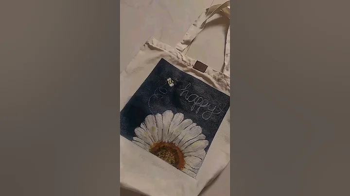 painting on tote canvas bag😍..#youtubeshorts #shorts #diy #art #painting #acrylicpainting #canvasbag