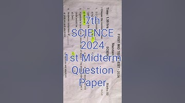 7th Science 2024 1st Midterm Question Paper | Dist. Kanchipuram, Thiruvallur #questionpaper