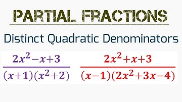 Partial Fractions | Type 3 | Distinct Quadratic Denominators