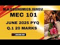 MEC 101 JUNE 2025 Q.1 20 MARKS