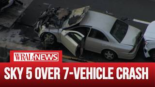 Sky 5: At least 7 vehicles involved in I-85 chain reaction crash near Durham