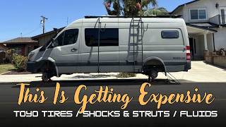 Van Rebuild Ep. 4 // Toyo AT3 Tires, Shocks, Struts, Fluids & Full Cost Breakdown