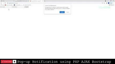 PHP Pop-up Notification using AJAX Bootstrap