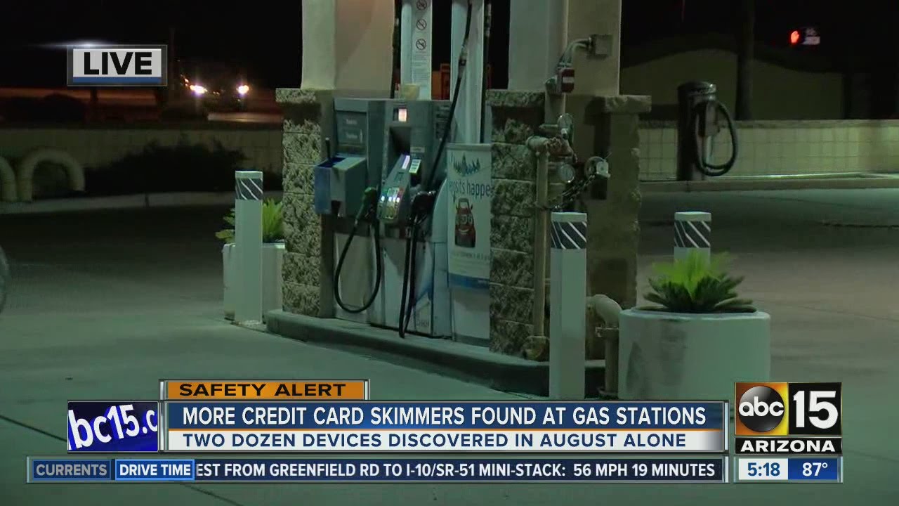 More credit card skimmers found at Arizona gas stations - YouTube