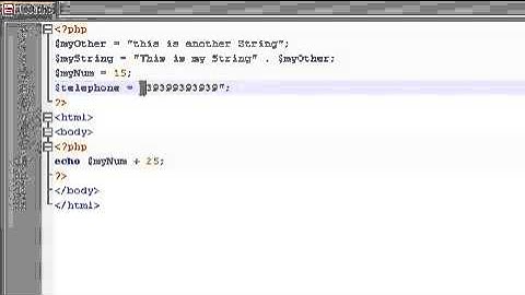 PHP Tutorial Video 6   More Variables, Numbers, and Plus Equals Sign