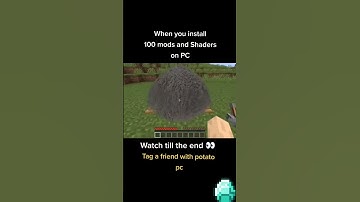 When you install 100 mods and Shaders on PC #minecraftmeme #shorts #minecraft