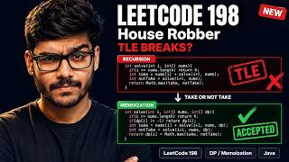 Leetcode 198. House Robber | Recursion to Memoization | Solve in Seconds | Google Meta Interview Fav