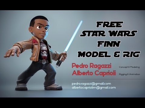 Free Star Wars The Force Awakens Finn 3d Model And Rig Youtube