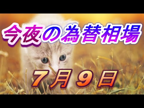 【FX】今夜のドル、円、ユーロ、ポンド、豪ドルの為替相場の予想をチャートから解説。7月9日