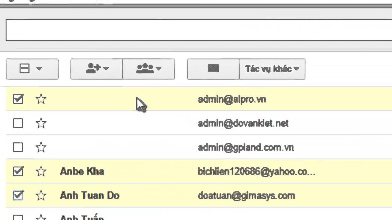 Tạo nhóm danh sách liên hệ trong Gmail - youtube