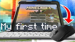 I Played with KEYBOARD and MOUSE for the First Time || Minecraft bedrock edition