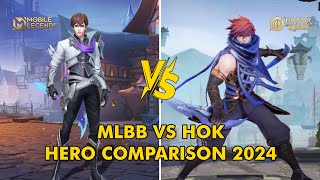 MOBILE LEGENDS VS HONOR OF KINGS HEROES COMPARISON | 2024 screenshot 4