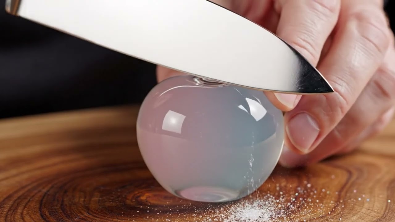 Precision Glass Apple Slicing ASMR Crystal Clear Satisfying Art 