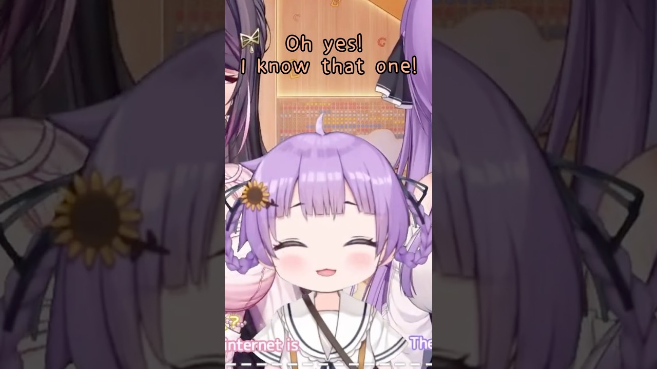 Even 4-year-old Vtuber knows that meme.  