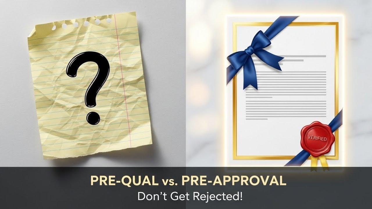 Pre-Qualification vs. Pre-Approval (The Golden Ticket)