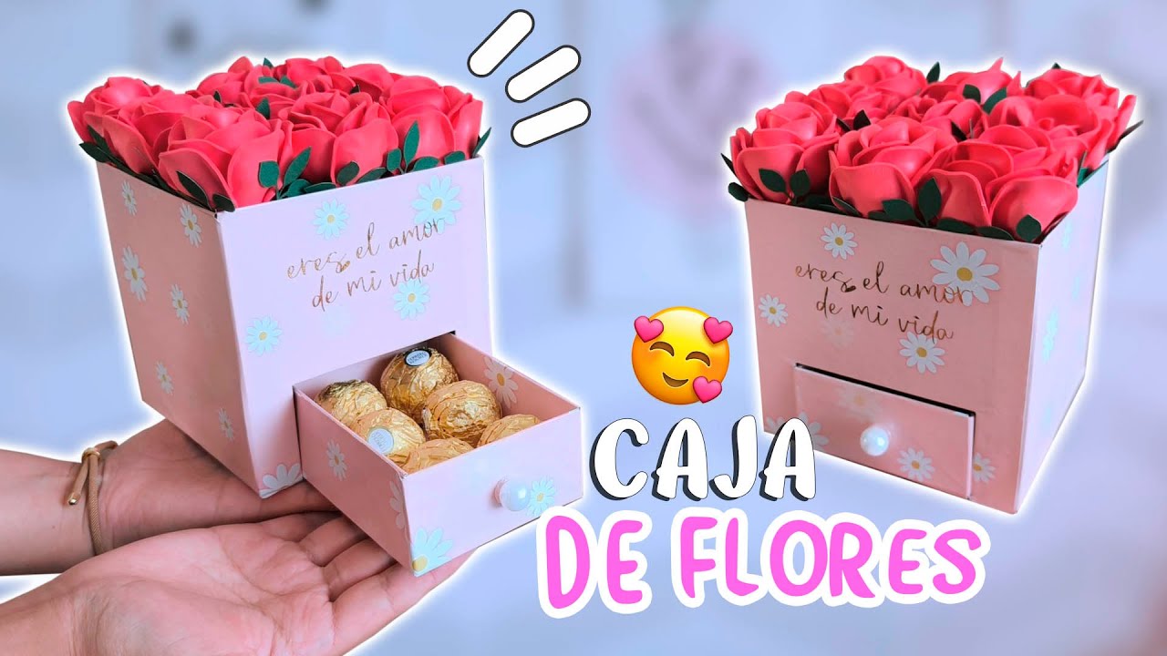 Diy CAJA DE FLORES y CHOCOLATES 🌹🎁 Regalo Día de las Madres | Tu Diva Creativa