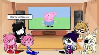 |Gacha Club|  Piggy characters react to Piggy Memes - George Finally SNAPS! |Gacha Life|