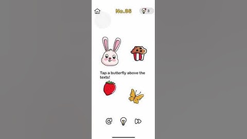 BRAIN OUT Level 86 TAP A BUTTERFLY ABOVE THE TEXTS
