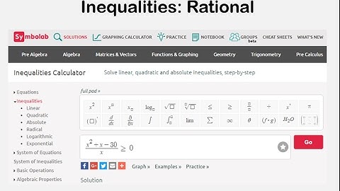 Inequalities: Rational