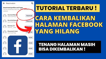 Cara Mengembalikan Halaman Facebook Yang Hilang