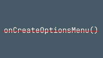 Android - onCreateOptionsMenu is deprecated