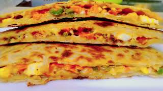 Pizza Paratha Recipe | Mix Veg Paratha| Indian Breakfast Recipe