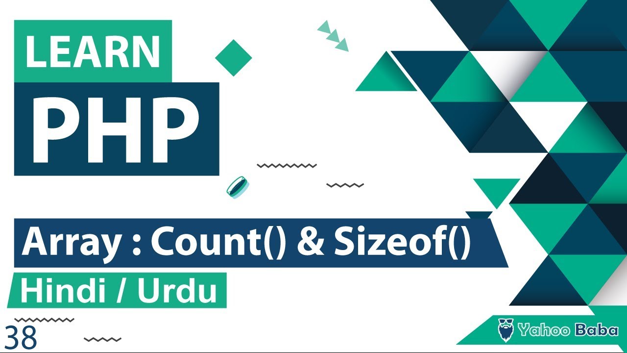 count php  2022  PHP Array Count \u0026 Sizeof Function Tutorial in Hindi / Urdu